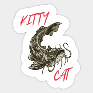 Kitty cat fish Sticker